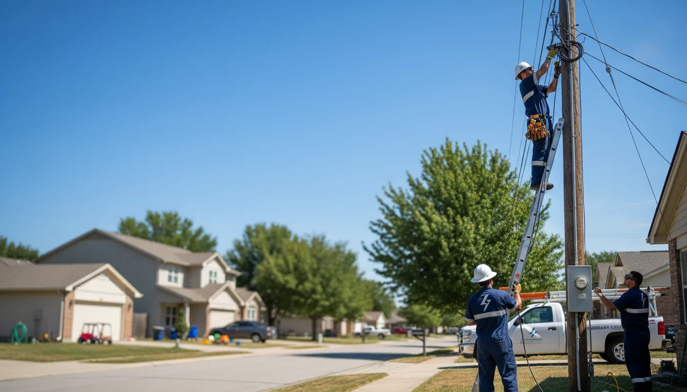 Residential electrician providing installation services in Mantee, MS